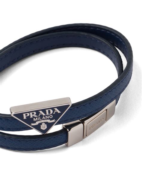 prada jewelry for men|Prada men's leather bracelet.